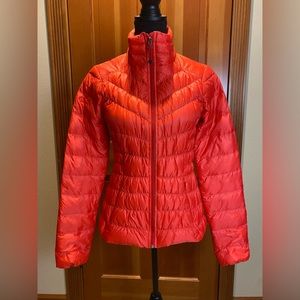Athleta Orange Puffer Jacket with Zipper Pockets. Size XS